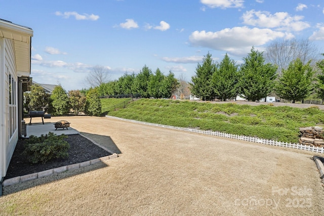 8310 Sandstone Crest Ln, Indian Land, SC 29707 - view of patio / terrace featuring fence and a fire pit