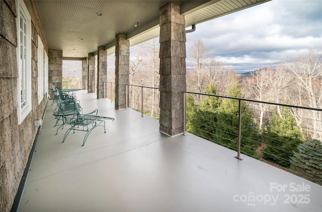 view of patio / terrace featuring a balcony