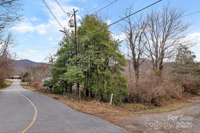 view of road featuring a mountain view