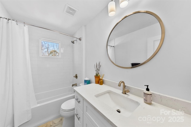4114 Rutgers Ave, Charlotte, NC 28206 - full bathroom with vanity, shower / bath combo, and toilet