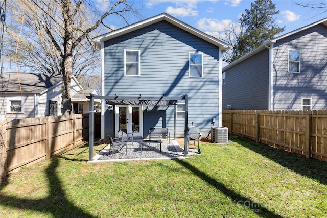4114 Rutgers Ave, Charlotte, NC 28206 - back of house with a pergola, central AC unit, and a patio