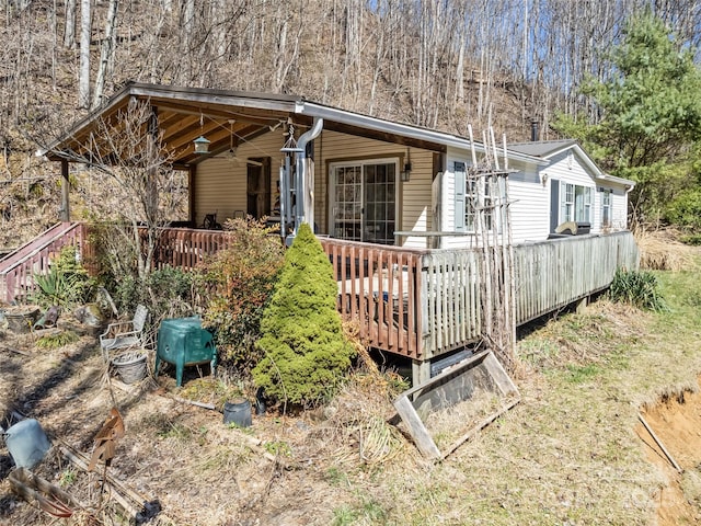 exterior space with a wooden deck