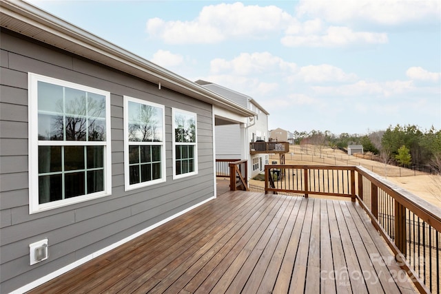 deck with fence