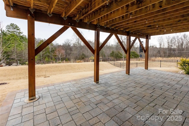 view of patio with fence