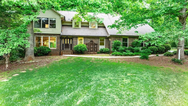 1080 Rolling Green Dr, Newton, NC 28658 - view of front of home with a front lawn and brick siding