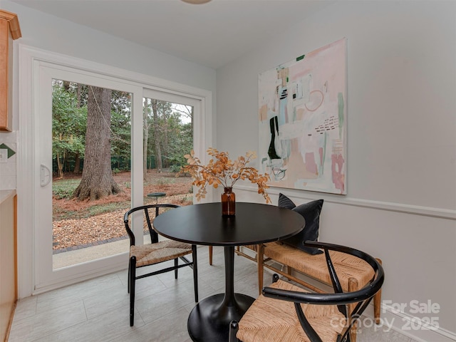 view of dining room