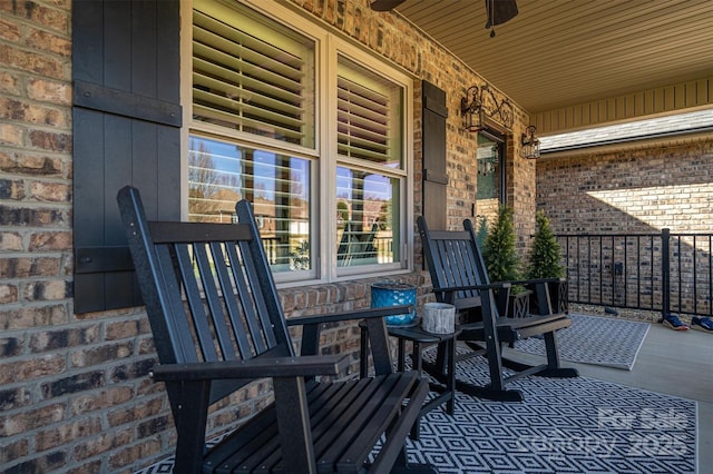 view of patio with a porch