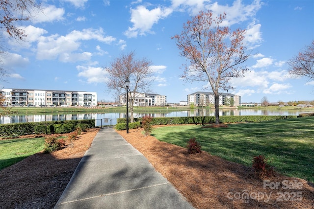 9035 J M Keynes Dr Unit 33, Charlotte, NC 28262 - view of home's community with a yard and a water view