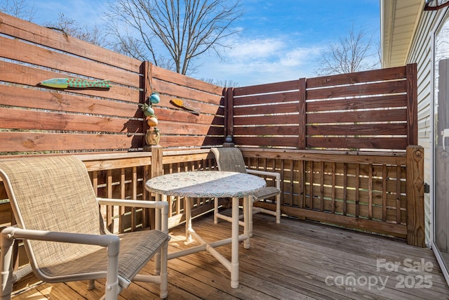 view of wooden deck