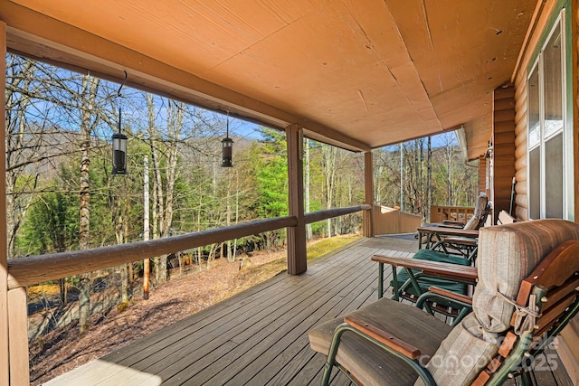 view of wooden deck