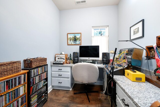 155 Parker Rd, Asheville, NC 28805 - office space with dark wood-style flooring and visible vents