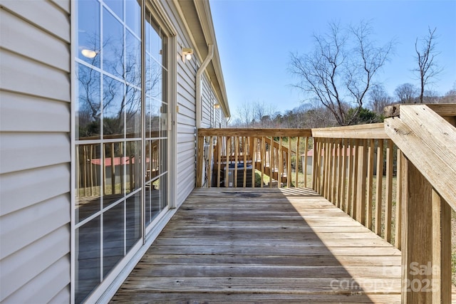 view of wooden deck
