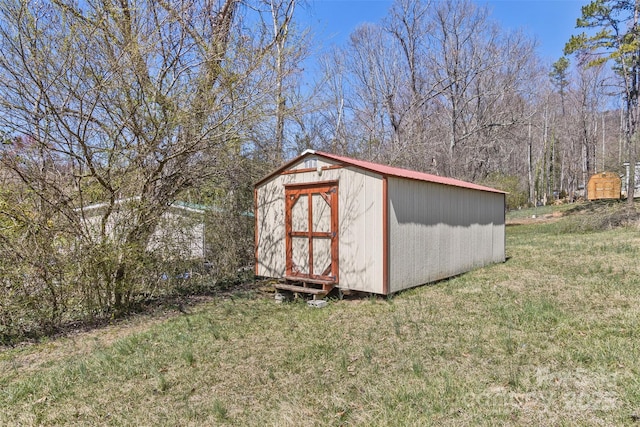 view of shed