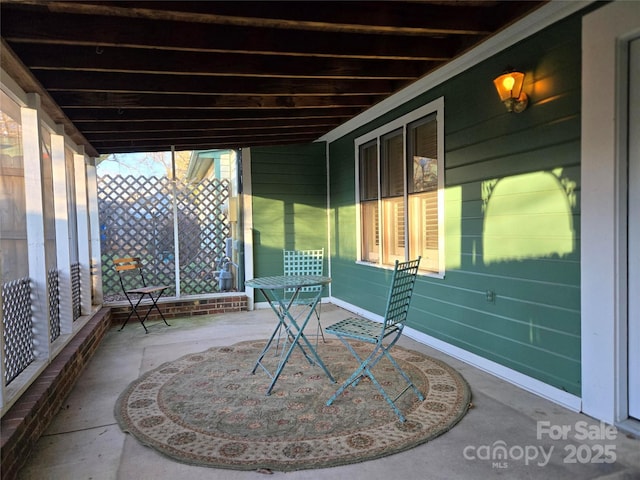 view of patio / terrace featuring covered porch