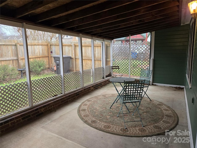 sunroom / solarium with plenty of natural light