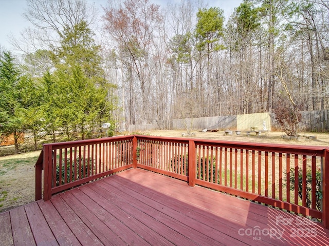 wooden deck with fence