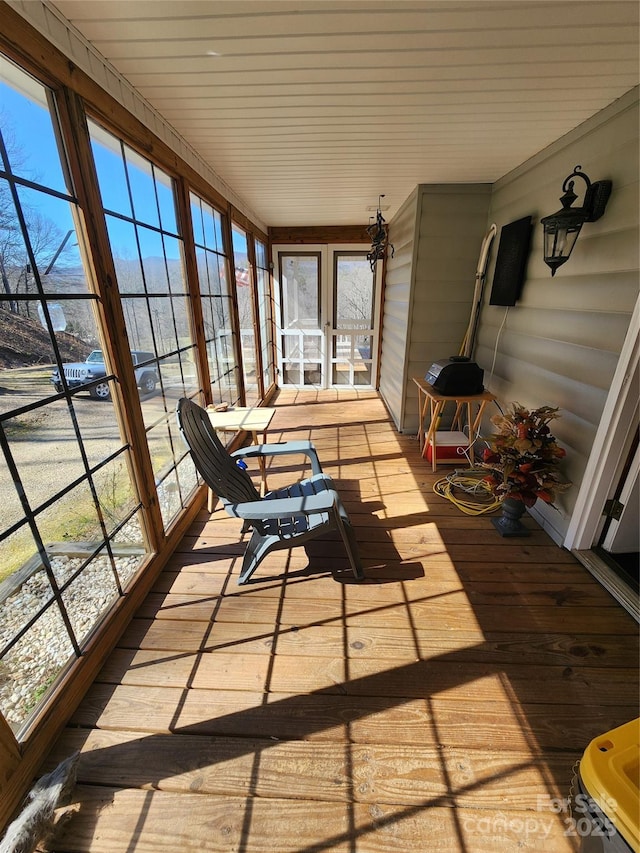 view of sunroom