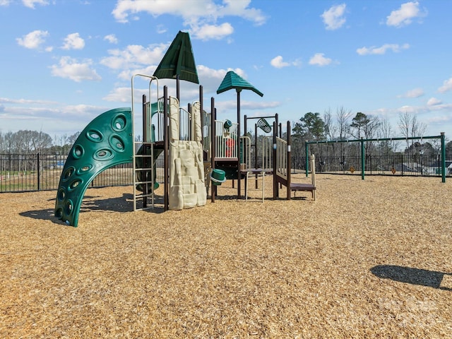 community playground with fence