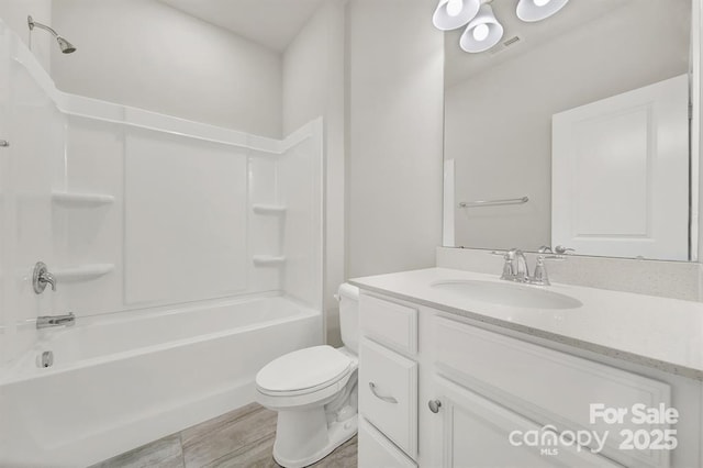 769 River Park Rd, Belmont, NC 28012 - full bathroom featuring toilet, vanity, and shower / bath combination