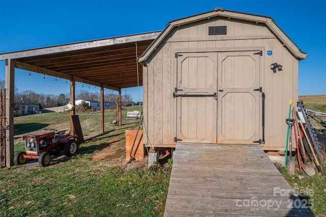 view of shed