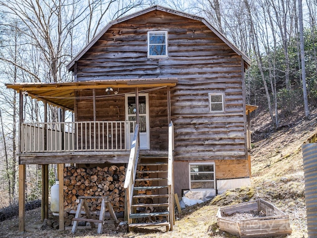 exterior space featuring stairs