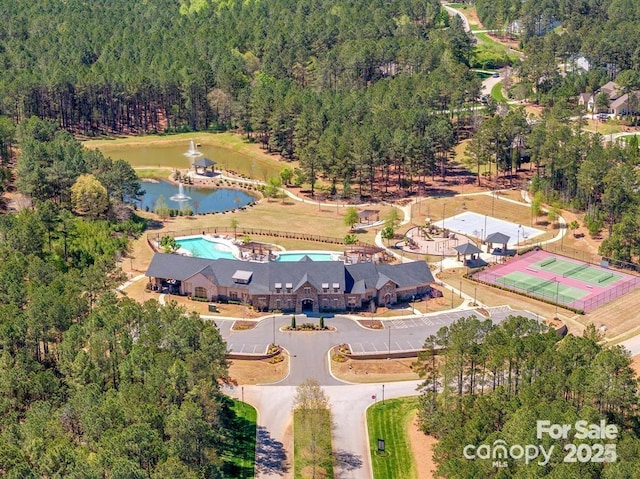 4354 Persimmon Rd, Lancaster, SC 29720 - bird's eye view with a wooded view and a water view
