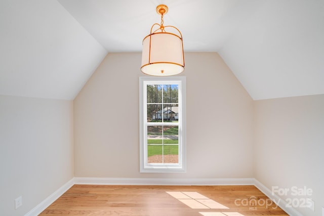 4354 Persimmon Rd, Lancaster, SC 29720 - bonus room with light wood-type flooring, baseboards, and lofted ceiling