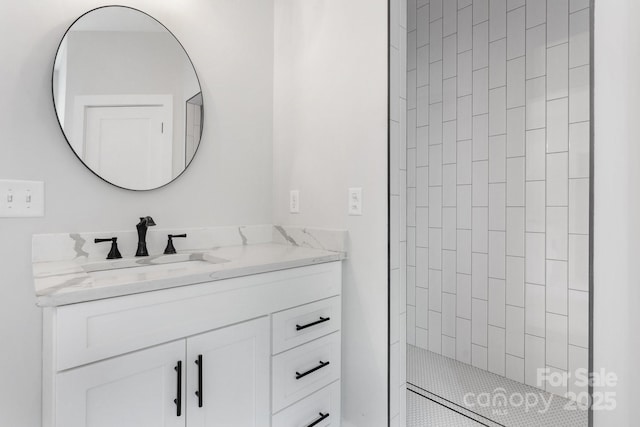 3732 Whitney Dr NE, Hickory, NC 28601 - bathroom featuring vanity and tiled shower