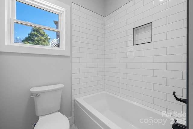 3732 Whitney Dr NE, Hickory, NC 28601 - bathroom featuring toilet and washtub / shower combination