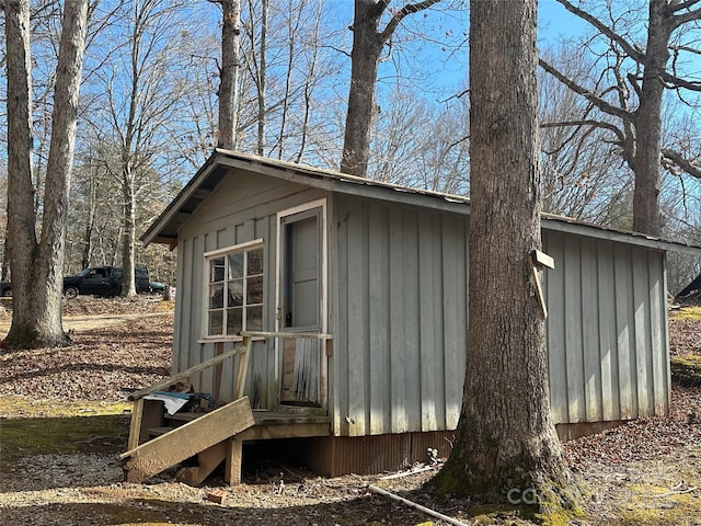 view of shed