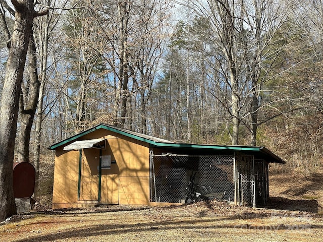 view of outbuilding featuring an outdoor structure