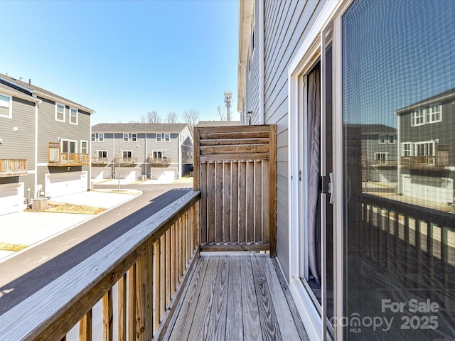 balcony featuring a residential view