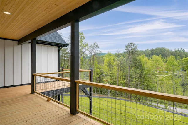 82 Arrowood Rd, Weaverville, NC 28787 - wooden deck featuring a view of trees