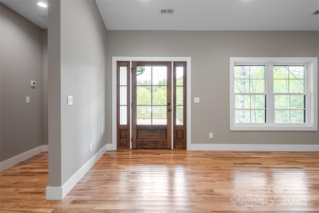 82 Arrowood Rd, Weaverville, NC 28787 - foyer with light wood-style floors, baseboards, and recessed lighting