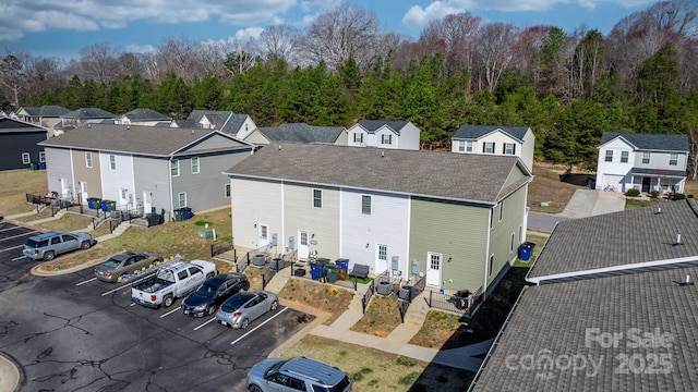 aerial view with a residential view