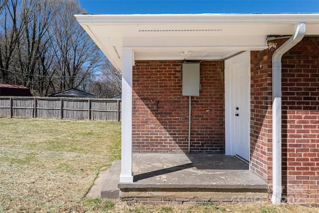 exterior space featuring fence