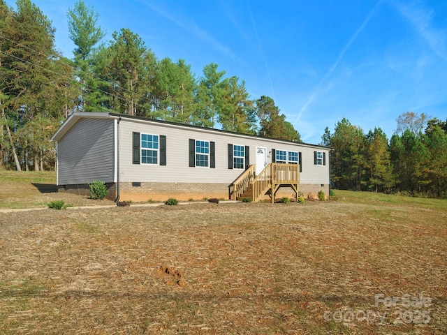 manufactured / mobile home with crawl space