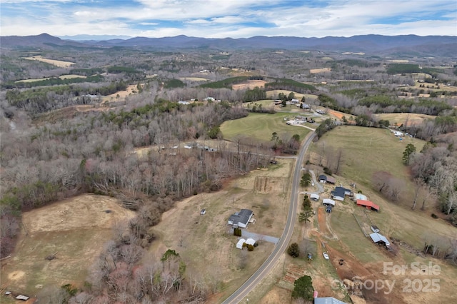 aerial view featuring a mountain view