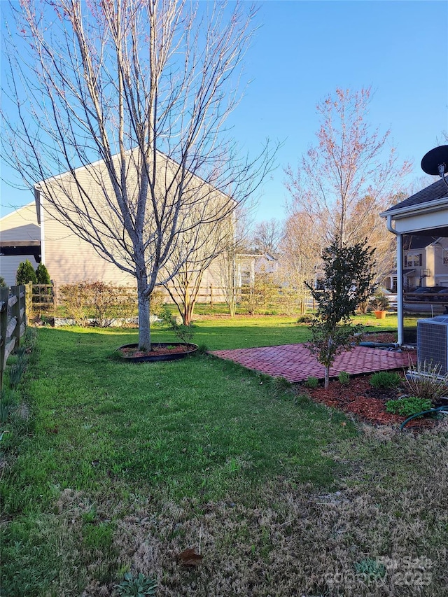 3500 Exbury Gardens Dr, Waxhaw, NC 28173 - view of yard featuring fence and central AC