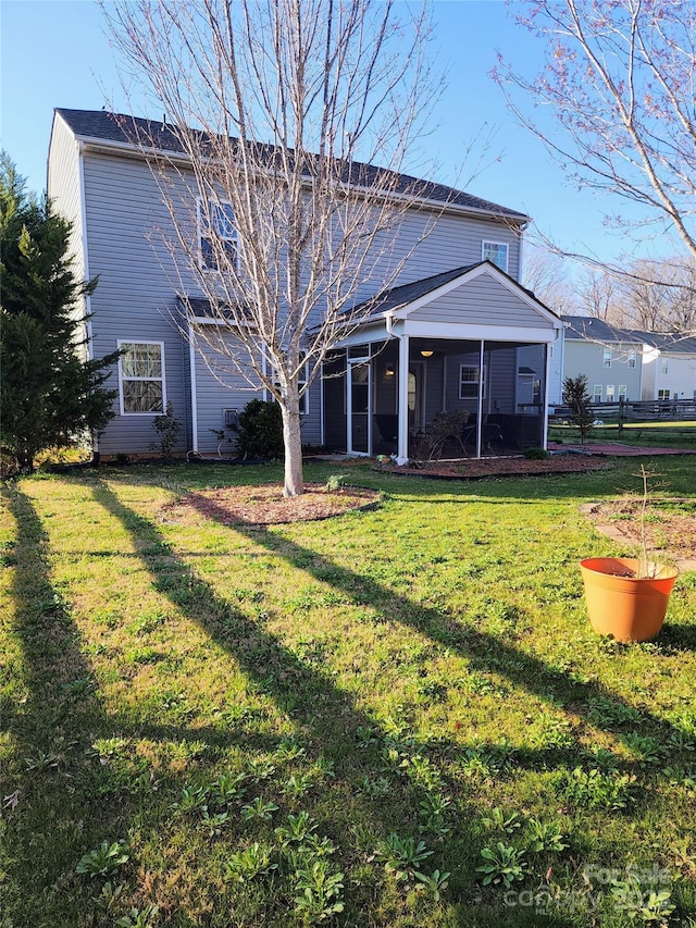3500 Exbury Gardens Dr, Waxhaw, NC 28173 - back of property with a sunroom and a yard