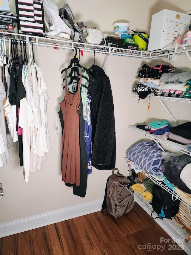 3500 Exbury Gardens Dr, Waxhaw, NC 28173 - spacious closet featuring wood finished floors