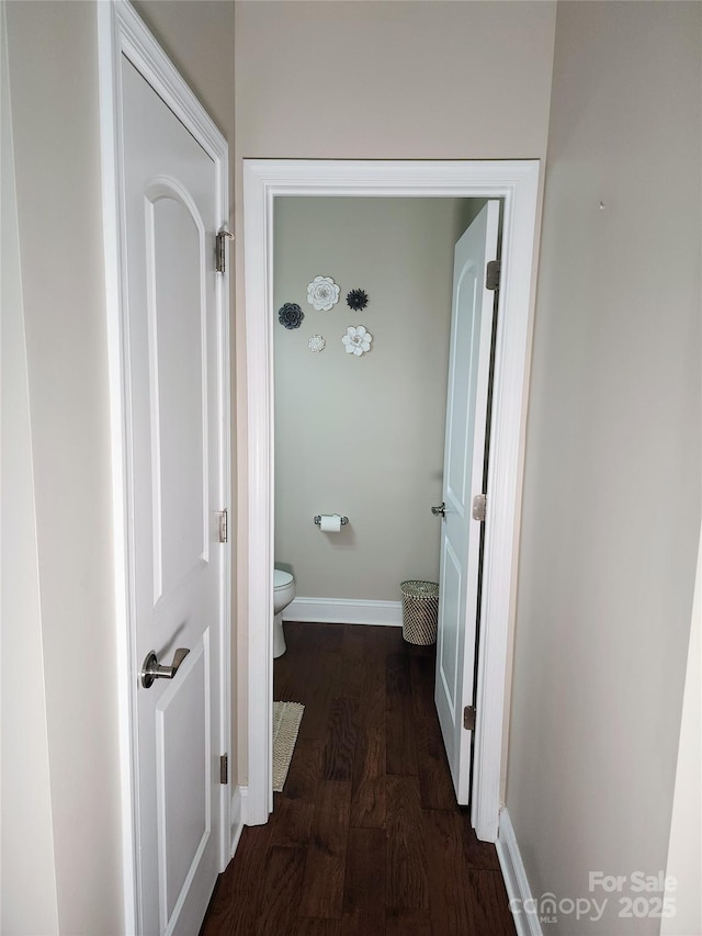 3500 Exbury Gardens Dr, Waxhaw, NC 28173 - hallway featuring baseboards and dark wood-style flooring
