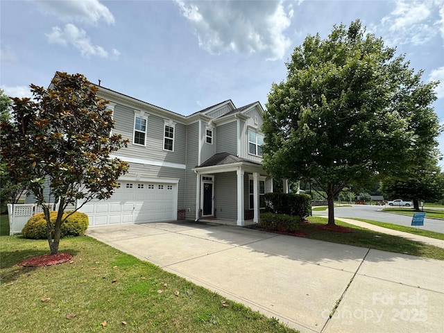 3500 Exbury Gardens Dr, Waxhaw, NC 28173 - traditional home with concrete driveway, an attached garage, and a front yard