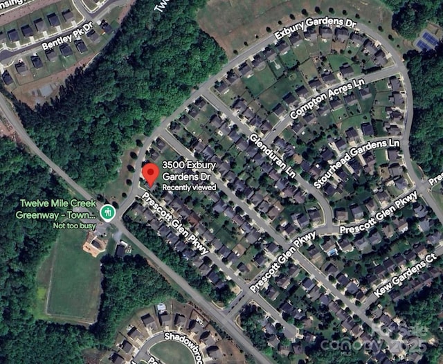 3500 Exbury Gardens Dr, Waxhaw, NC 28173 - aerial overview of property's location