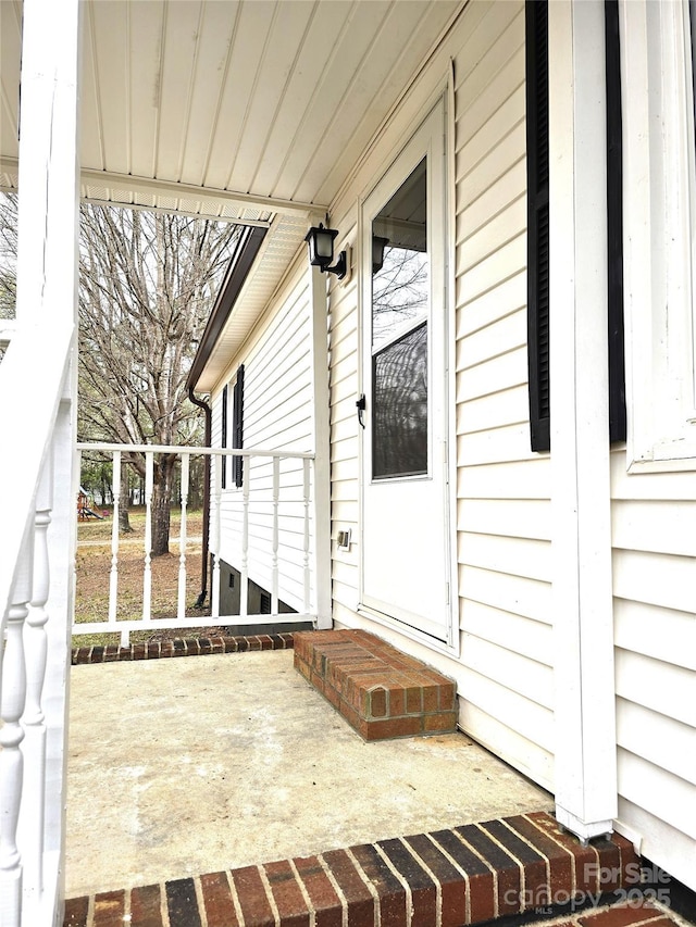 view of doorway to property