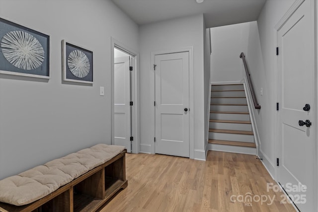 interior space featuring light wood-type flooring