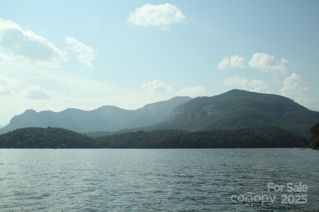 view of water feature with a mountain view