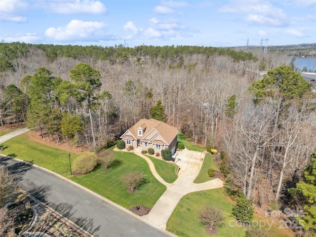 aerial view with a view of trees