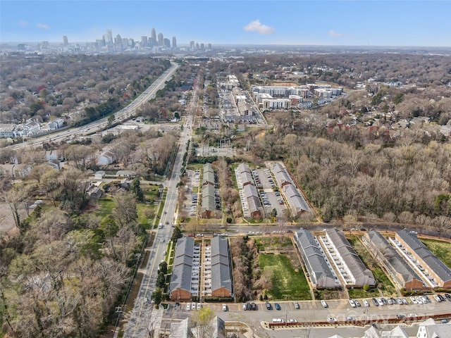 bird's eye view featuring a view of city