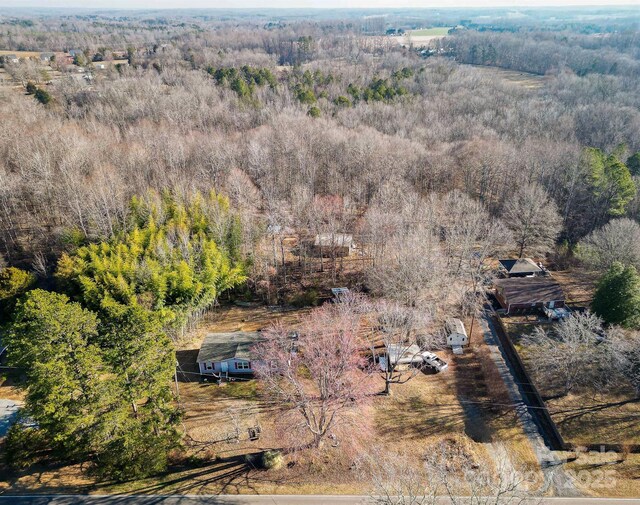 drone / aerial view with a forest view